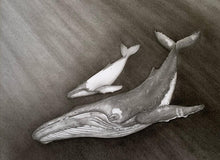 Load image into Gallery viewer, 'Stormy' - Humpback whale and calf